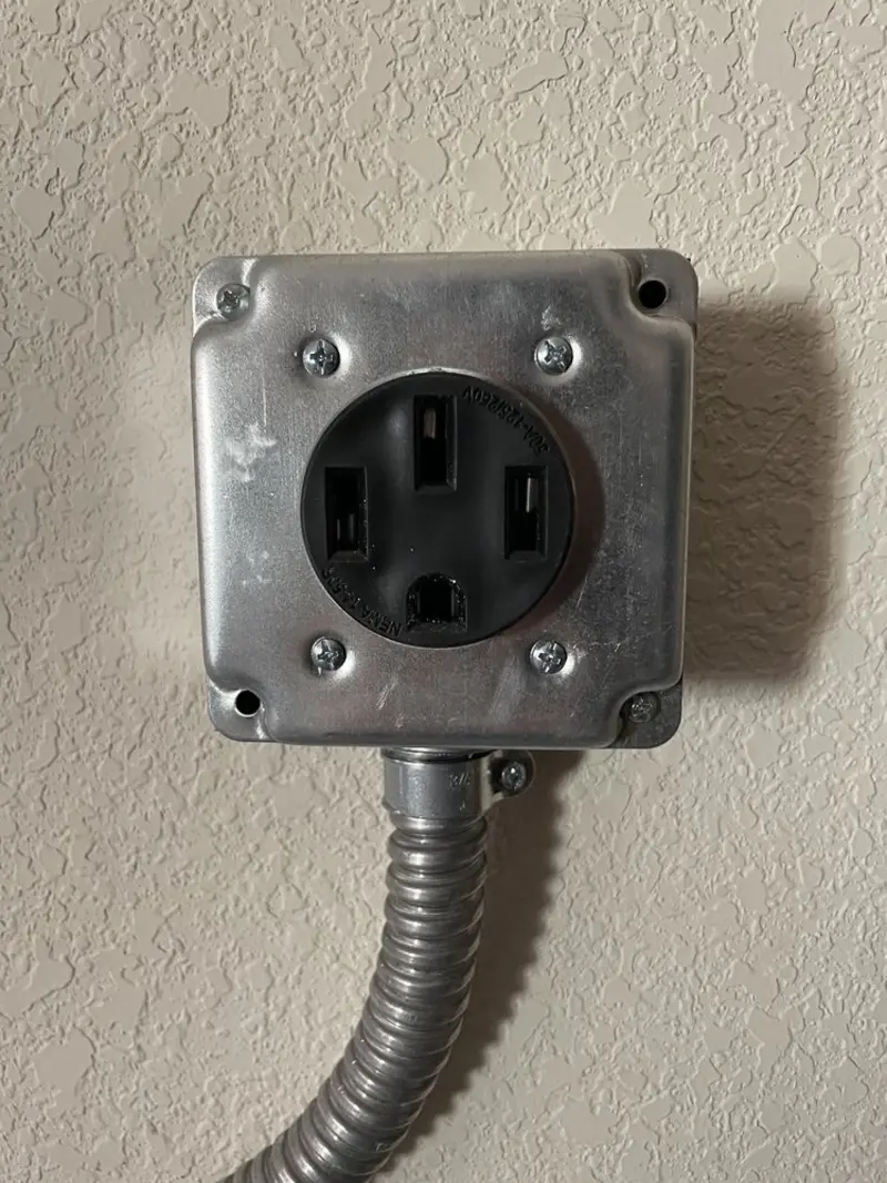 NEMA 14-50 outlet installed for Smart Home Electrical in Arnold